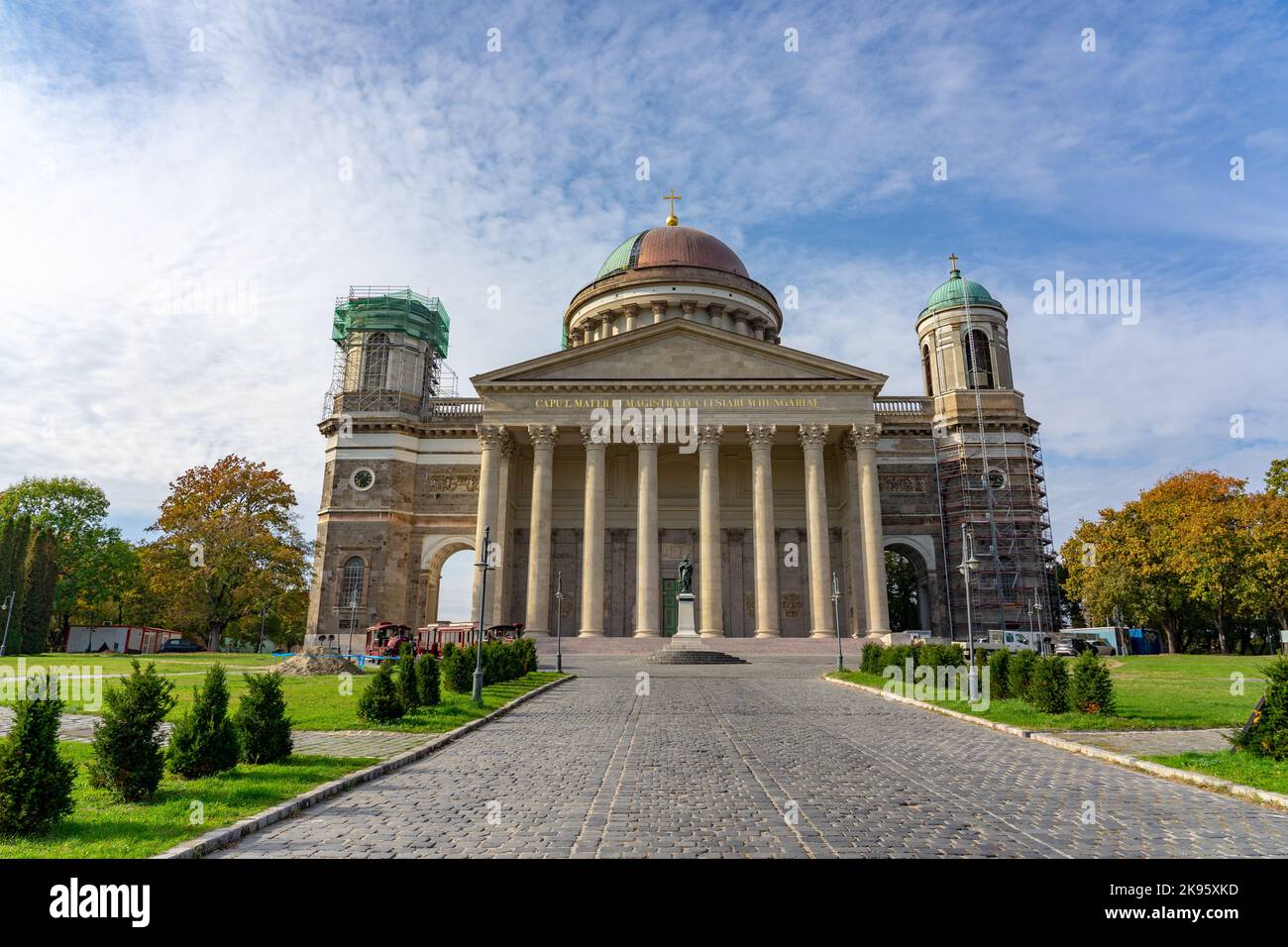 Restauro della Cattedrale di nostra Signora dell'Assunzione e di Sant'Adalberto in Esztergom Ungheria Foto Stock