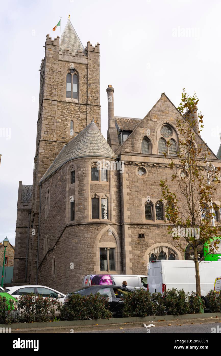 Republic of Ireland Eire Dublin St Michael's Tower Viking Medieval History Museum 1993 Sinodo Hall of Christ Church Cattedrale rievocazioni storiche Foto Stock