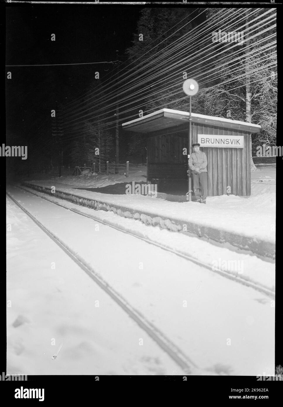 Viaggia alla fermata di Brunnsvik. Foto Stock