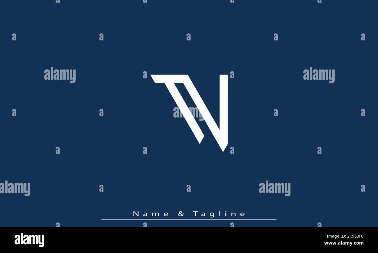 Lettere alfabetiche iniziali logo monogramma TV , VT Illustrazione Vettoriale