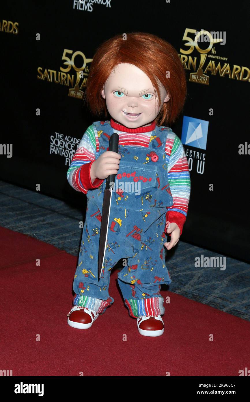 LOS ANGELES - OTT 25: Chucky al Saturn Awards 50th - Arrivi al Marriott Convention Center il 25 ottobre 2022 a Burbank, California Foto Stock