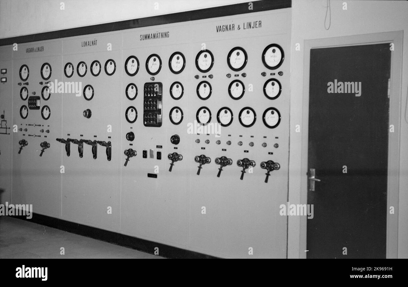 Funzionamento del treno elettrico. Produttore nelle sale di controllo. Foto Stock