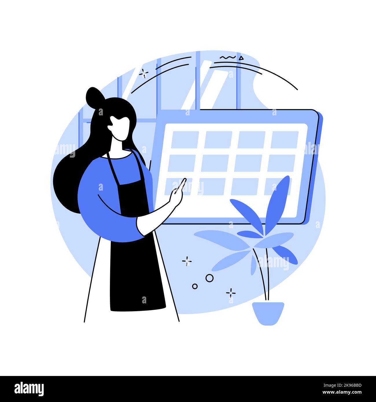 Illustrazioni vettoriali di cartoni animati isolate del software POS. Illustrazione Vettoriale