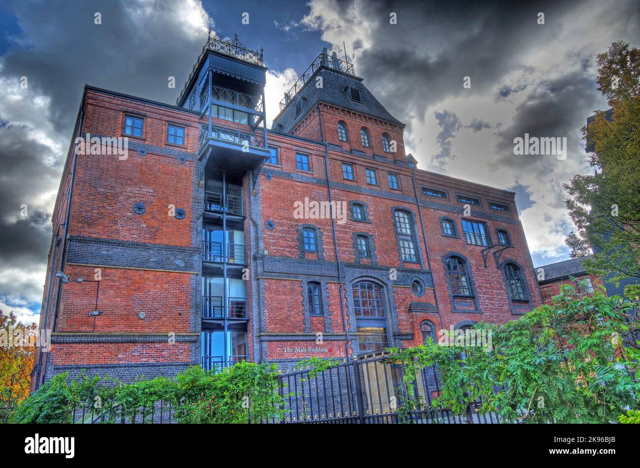 Old Greenall Brewery, Wilderspool, Warrington, Cheshire, Inghilterra, REGNO UNITO Foto Stock