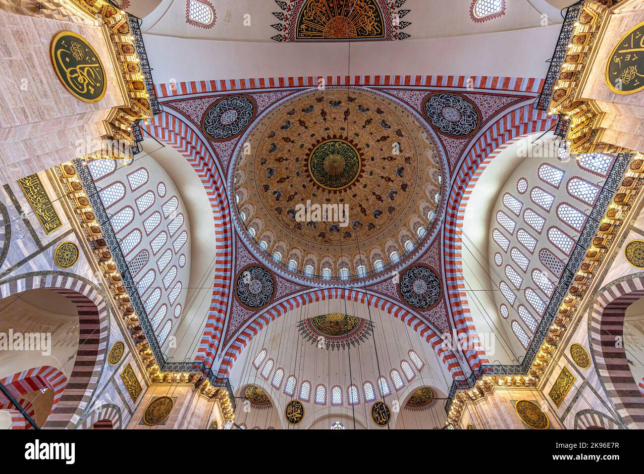 MOSCHEA SULEYMANIYE a istanbul, particolare della cupola Foto Stock
