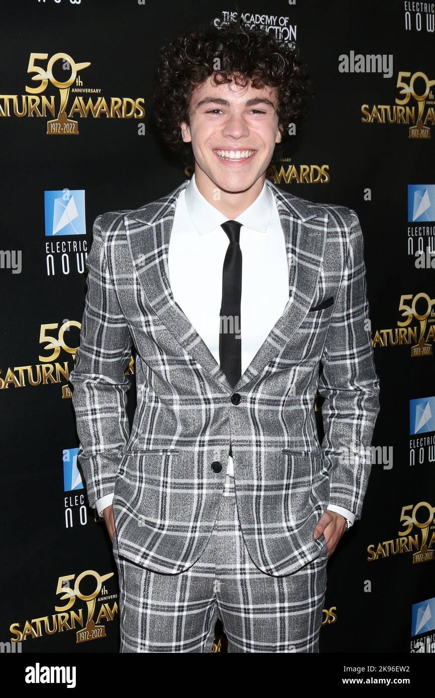 25 ottobre 2022, Burbank, CA, USA: LOS ANGELES - OTT 25: Zackary Arthur al Saturn Awards 50th - Arrivi al Marriott Convention Center il 25 ottobre 2022 a Burbank, CA (Credit Image: © Kay Blake/ZUMA Press Wire) Foto Stock