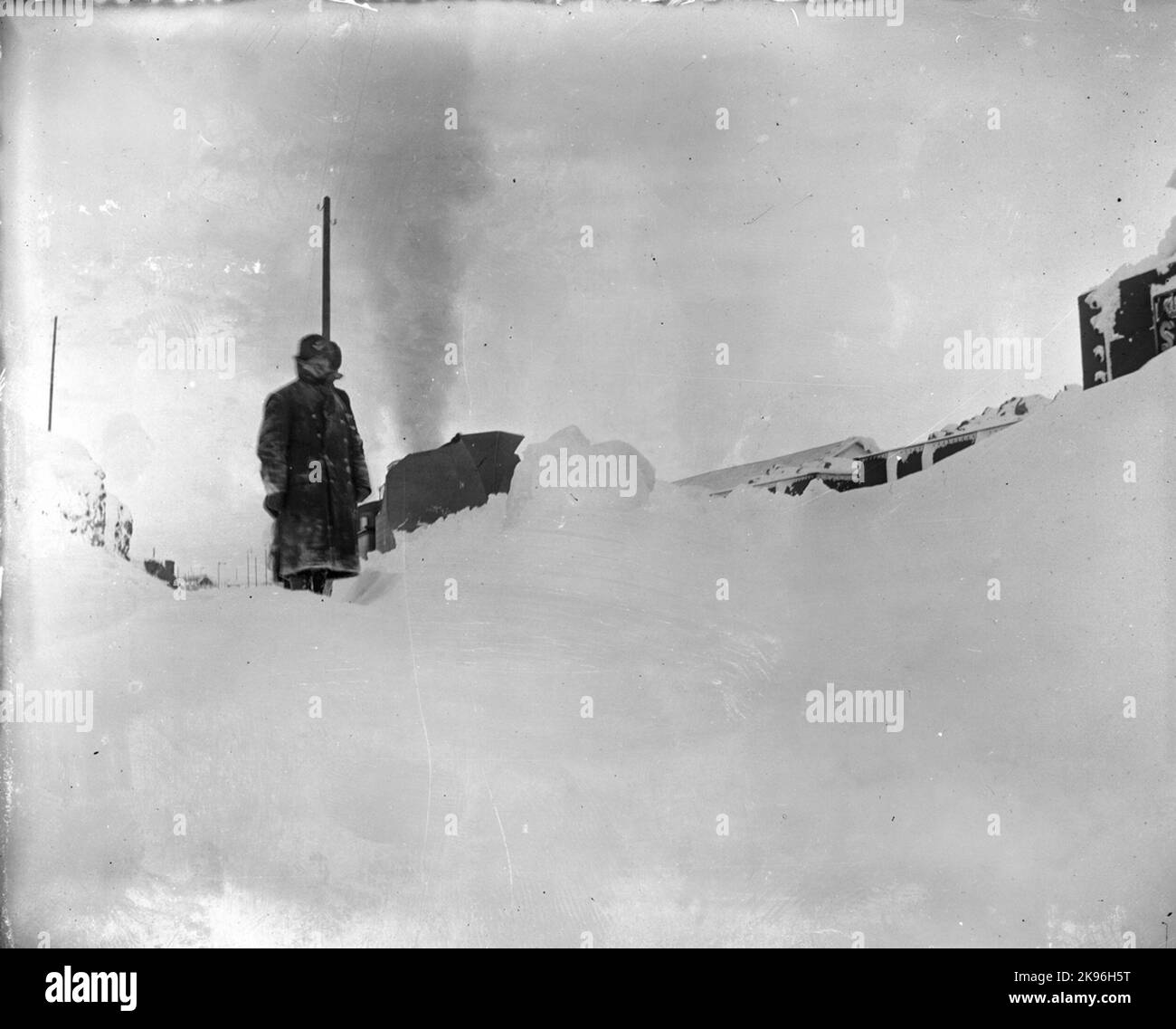 Americano '(aratro di neve grande) in operazioni al cantiere Foto Stock