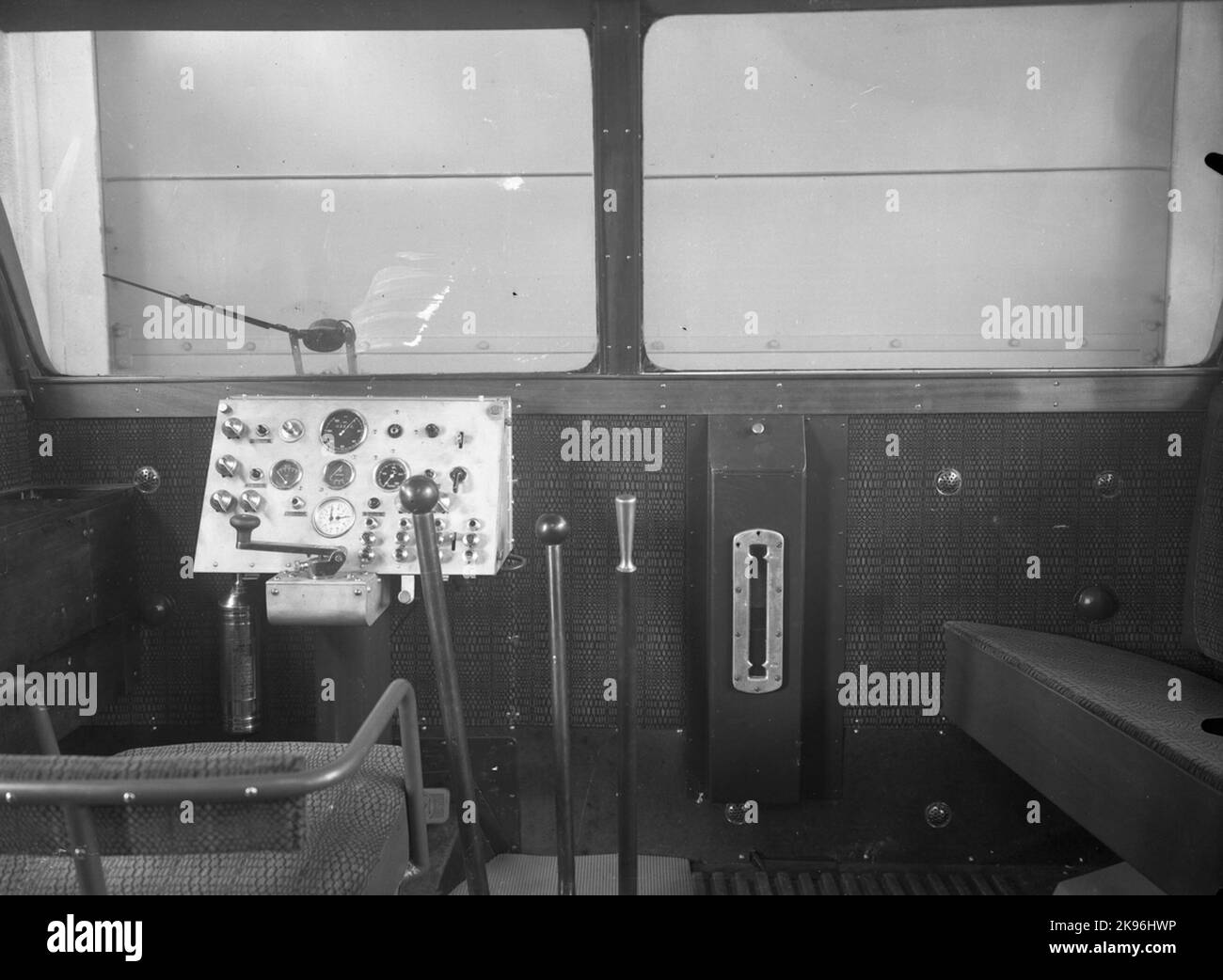 Auto a motore sconosciuta, sedile di guida Foto Stock