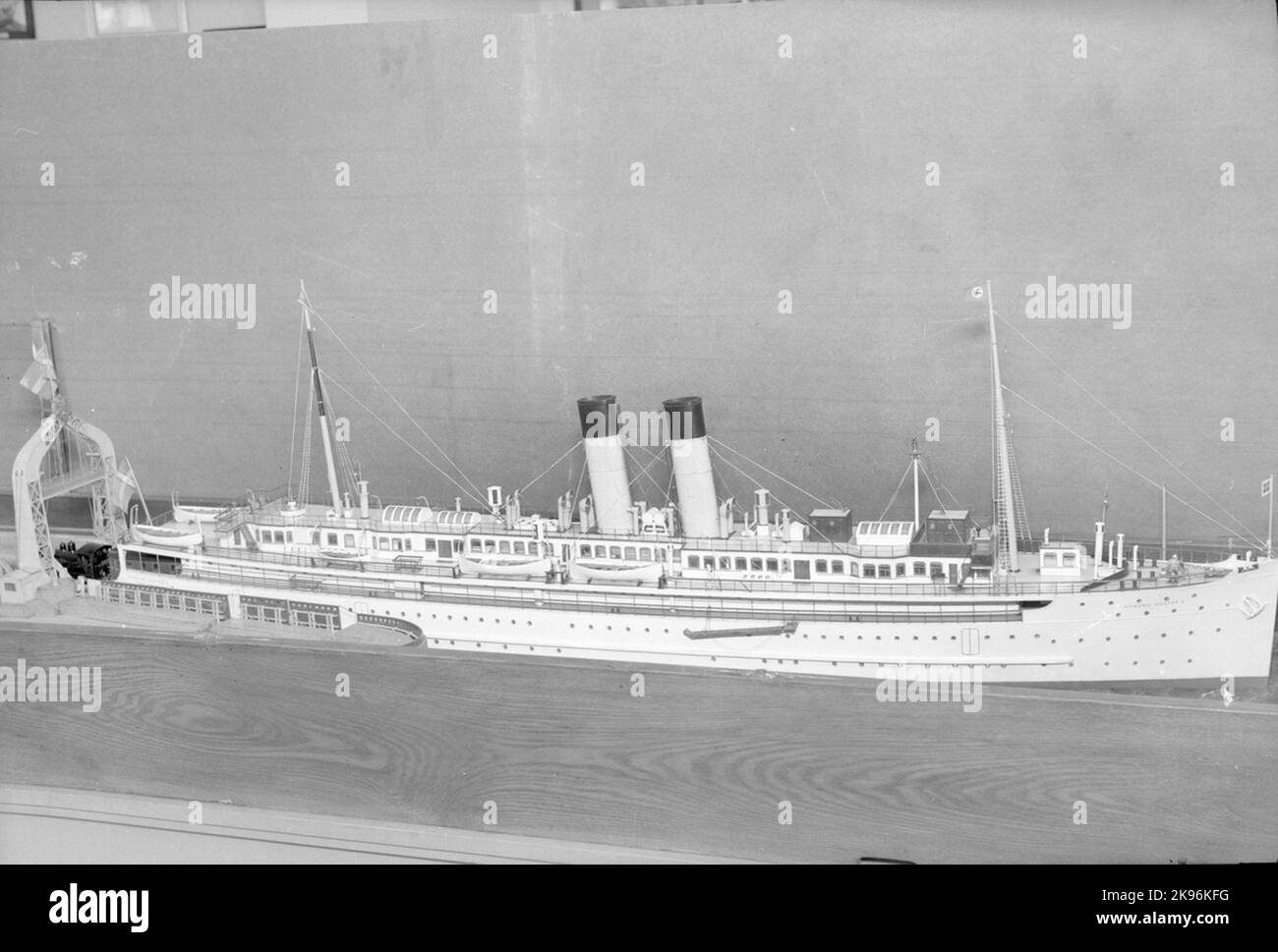 Modello del traghetto Gustaf V; Museo ferroviario. Foto Stock