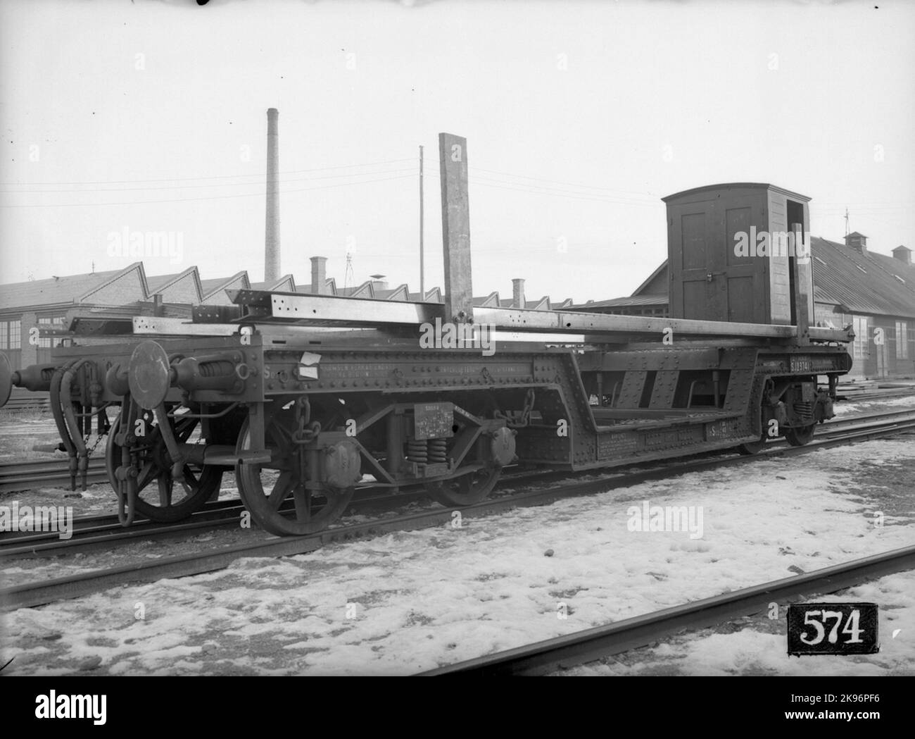 The state Railways, SJ SO2 23741. Trasforma l'auto da trasporto con Bromshytt. Foto Stock