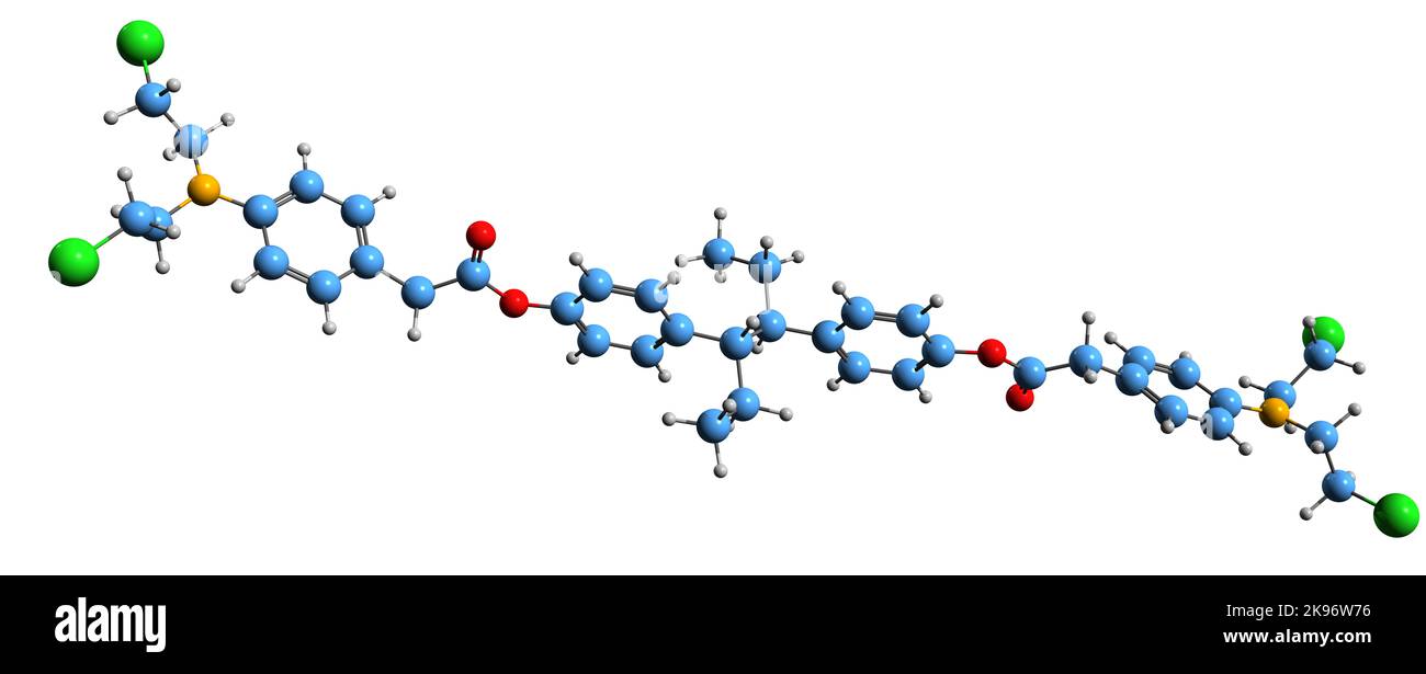 3D immagine di Phenestrol formula scheletrica - struttura chimica molecolare di estrogeno sintetico non steroideo isolato su sfondo bianco Foto Stock
