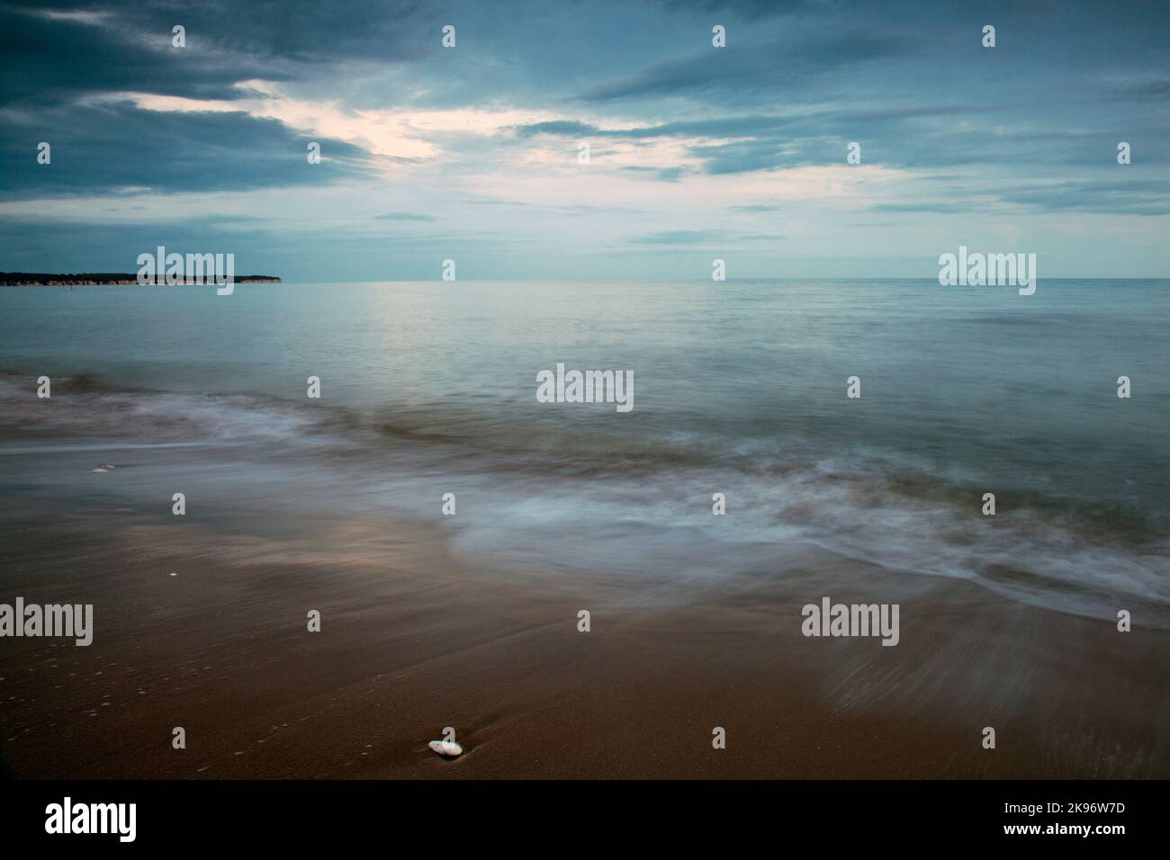 Bridlington North Beach di notte Foto Stock