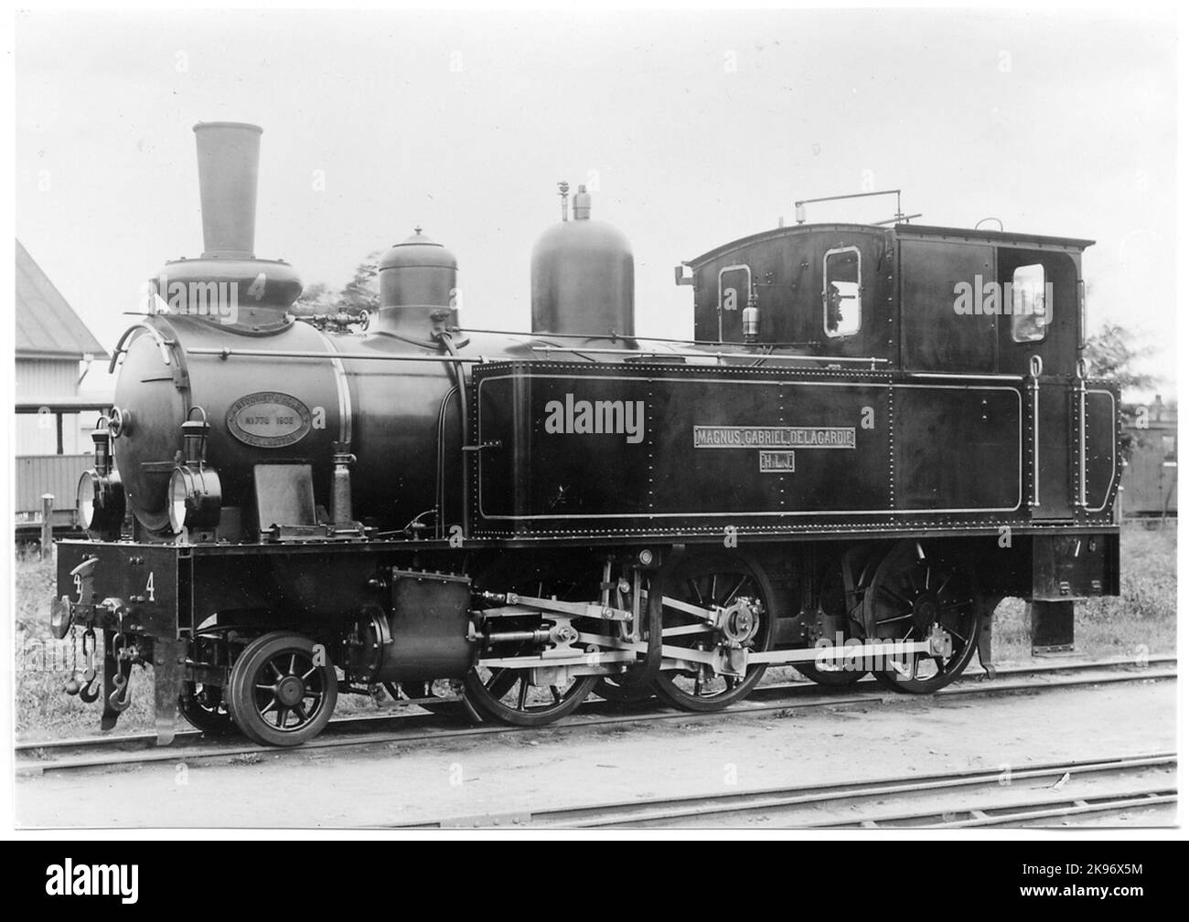 Ferrovia Lidköpings-Håkantorps HLJ LOK 4 'Magnus Gabriel de la Gardie'. Foto Stock
