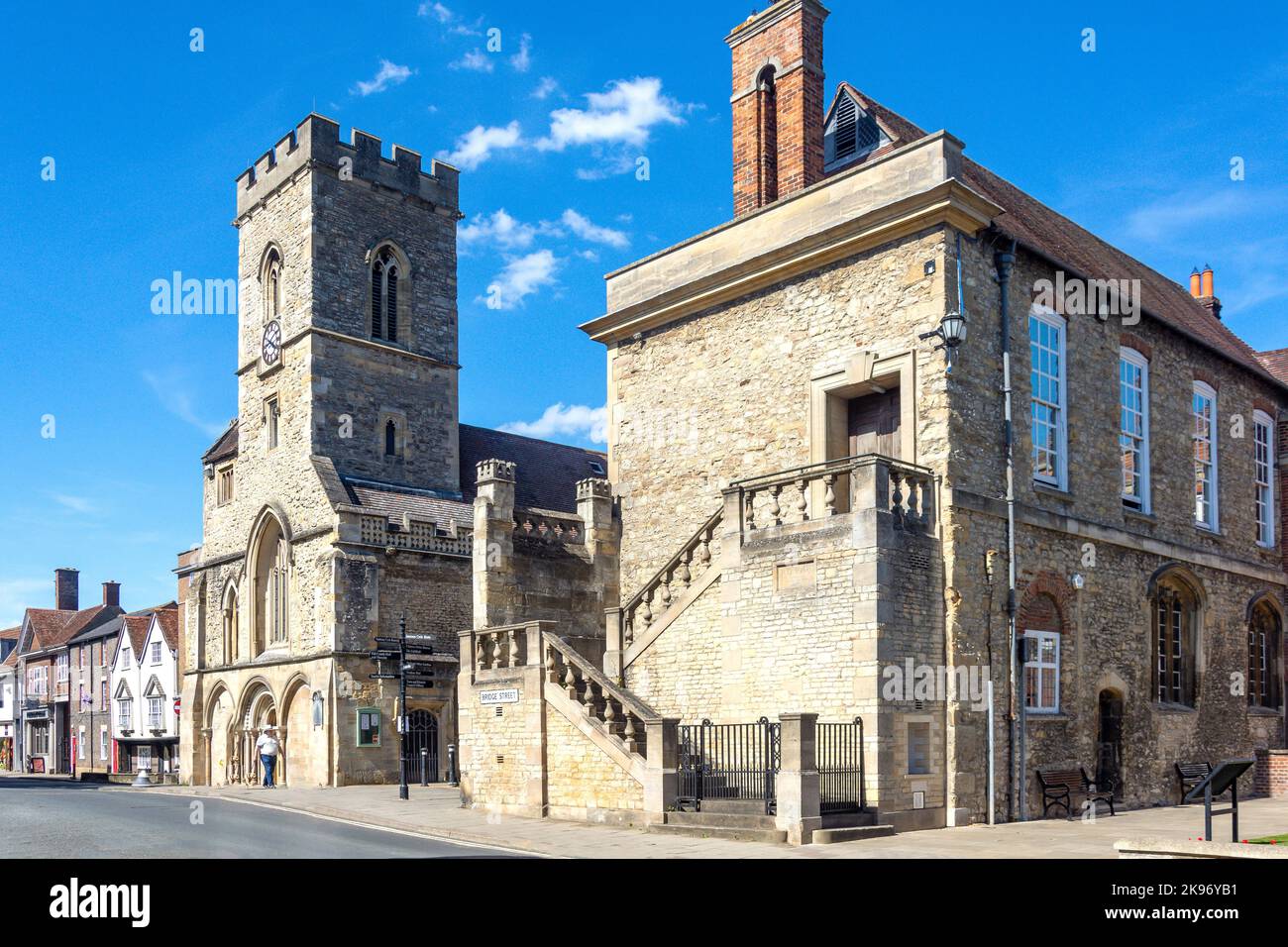 St.Nicolas' Church, Market Place, Abingdon-on-Thames, Oxfordshire, Inghilterra, Regno Unito Foto Stock