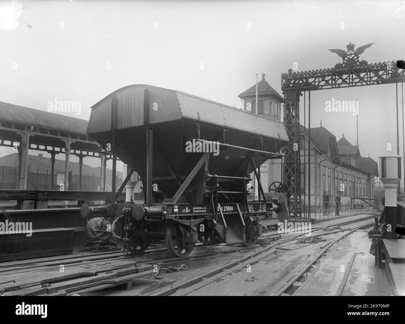 Auto-allentamento carro carbone state Railways, SJ Q17 23008. Foto Stock