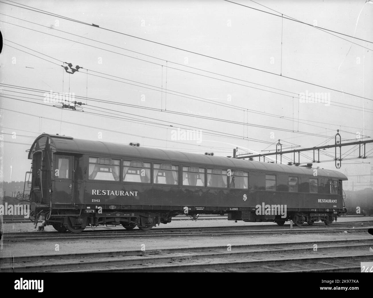 The state Railways, SJ RO3 2943. Carrozza costruita a Linköping nel 1933. Foto Stock