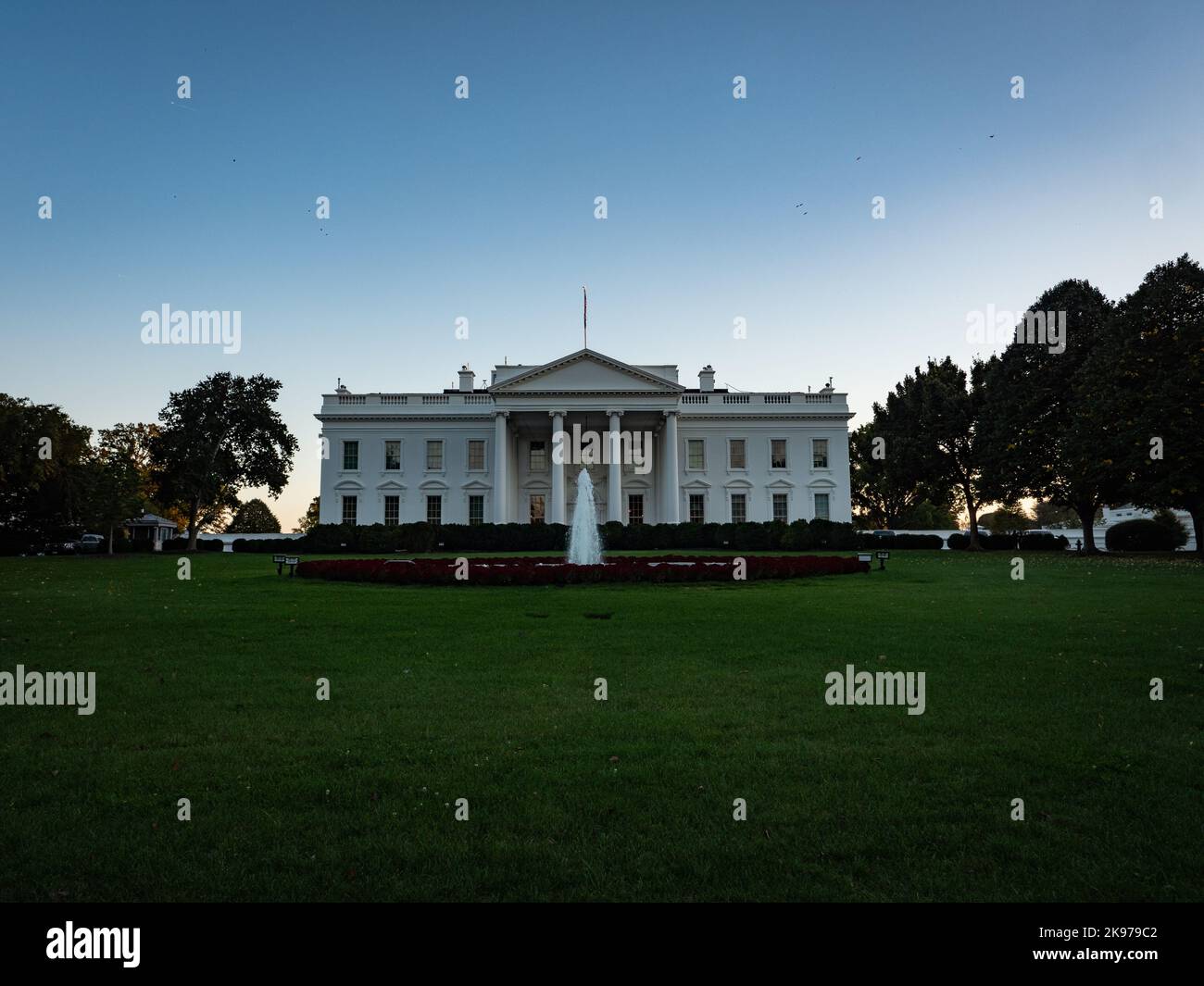 Il prato nord della Casa Bianca a Washington, DC. Foto di Francis Specker Foto Stock