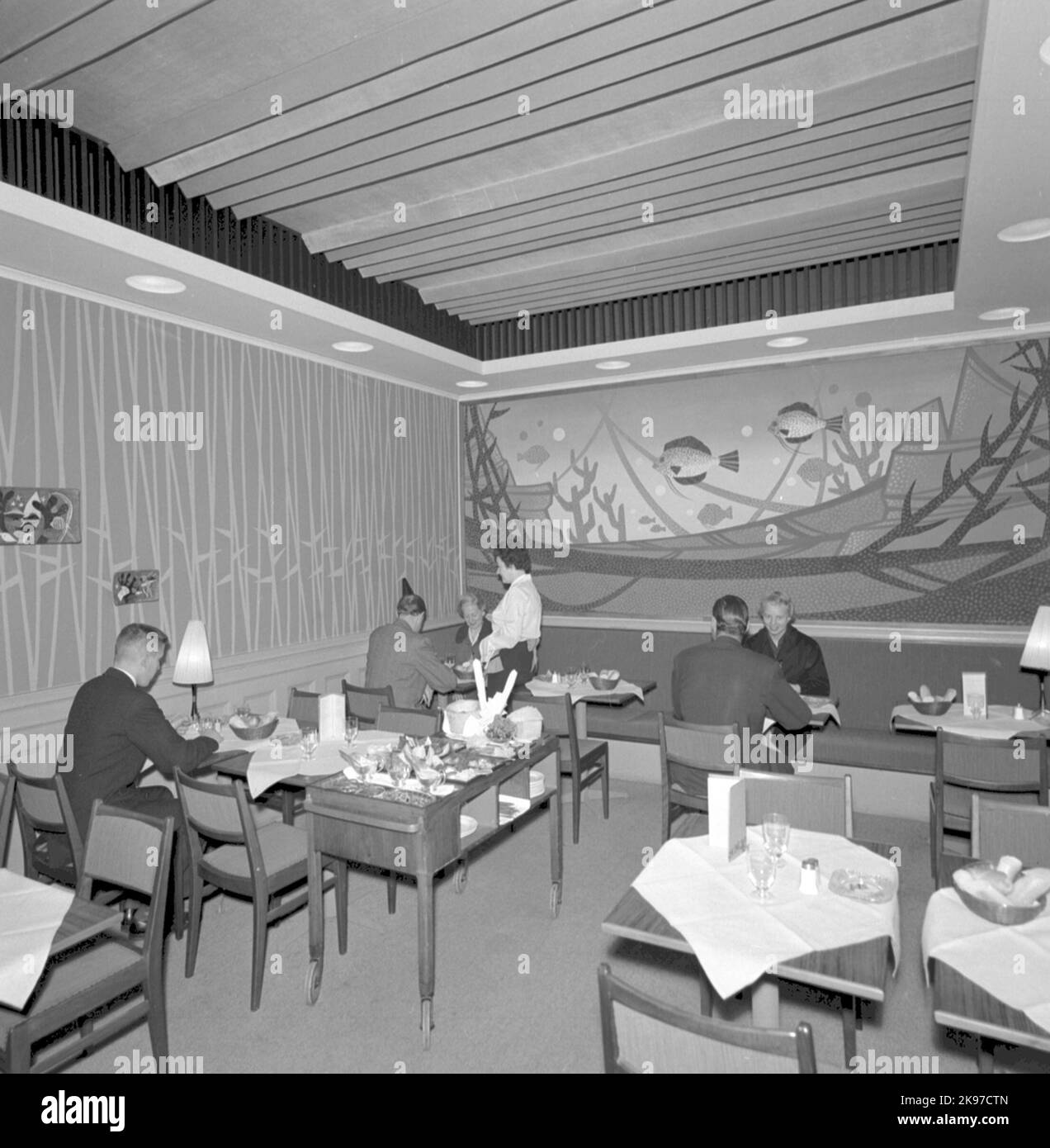 Gli ospiti del Fish Restaurang, TR, Traffic Restaurang Stockholm Central Foto Stock