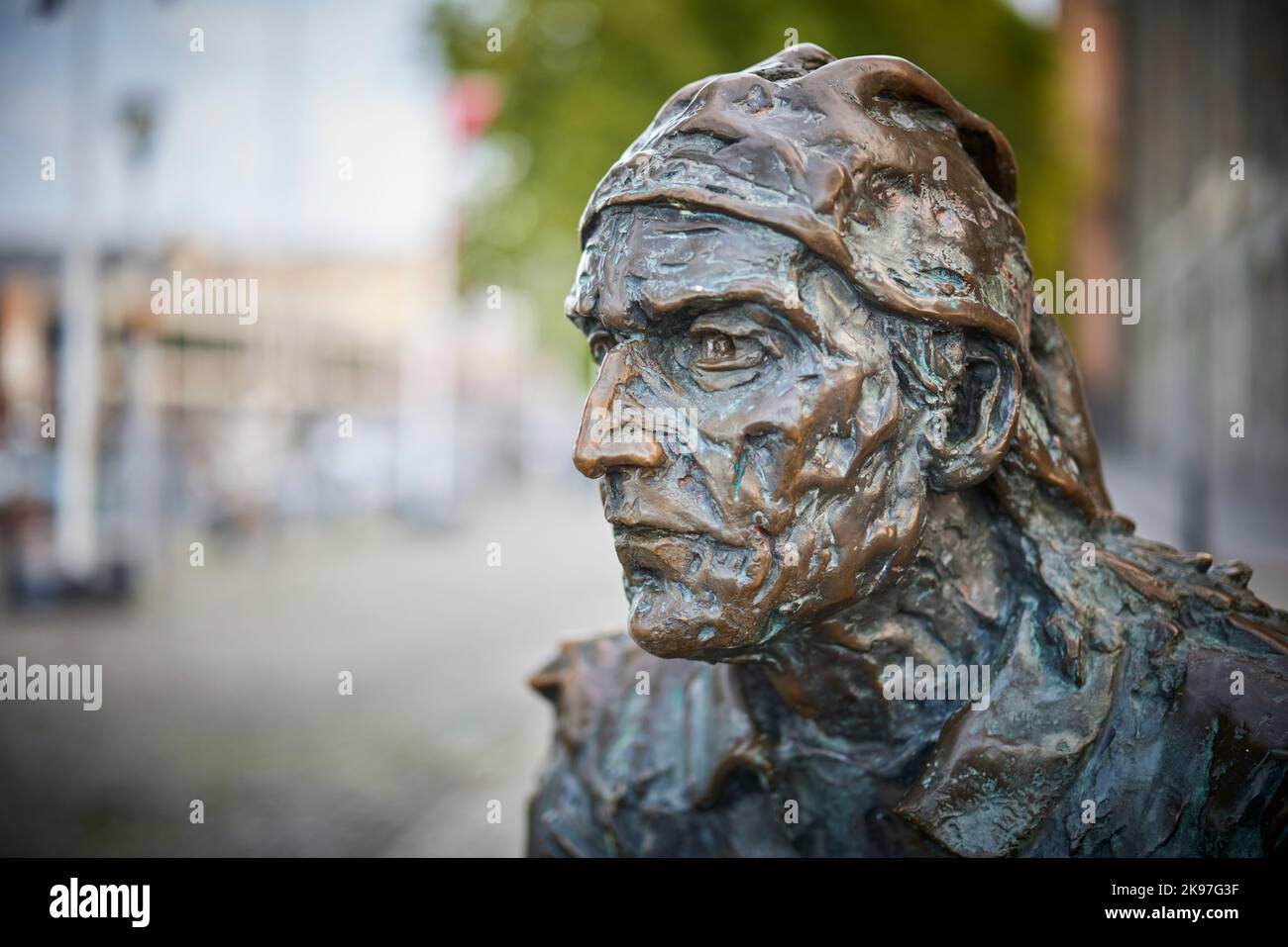 Centro di Bristol, statua di John Cabot, porto di Bristol dello scultore Stephen Joyce Foto Stock