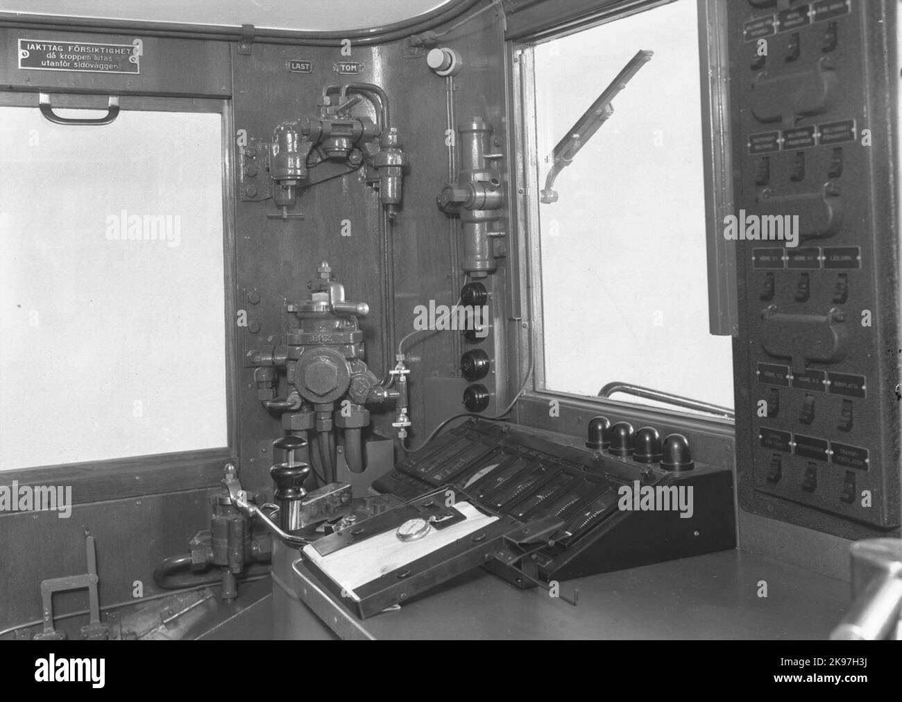 State Railways, SJ M 612. Sedile di guida. Foto Stock