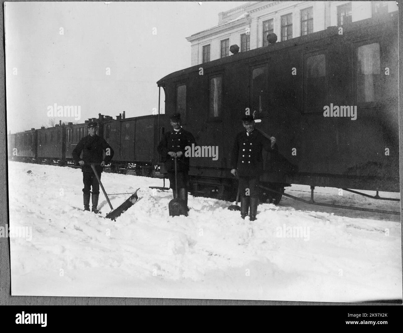Rimozione della neve a Västervik. Foto Stock