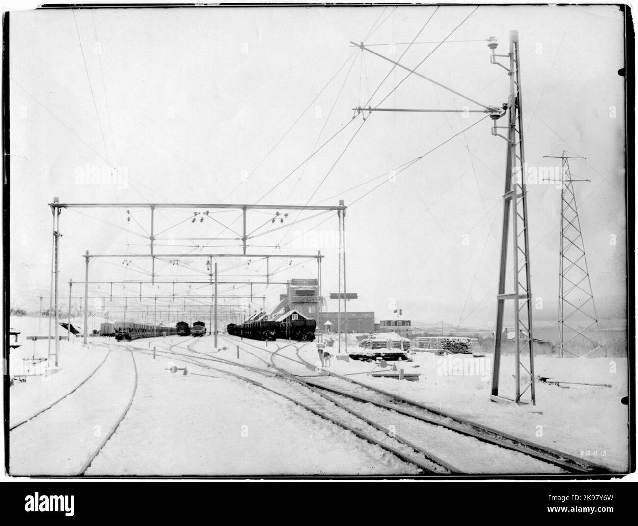 Abisko stazione e cortile. Foto Stock