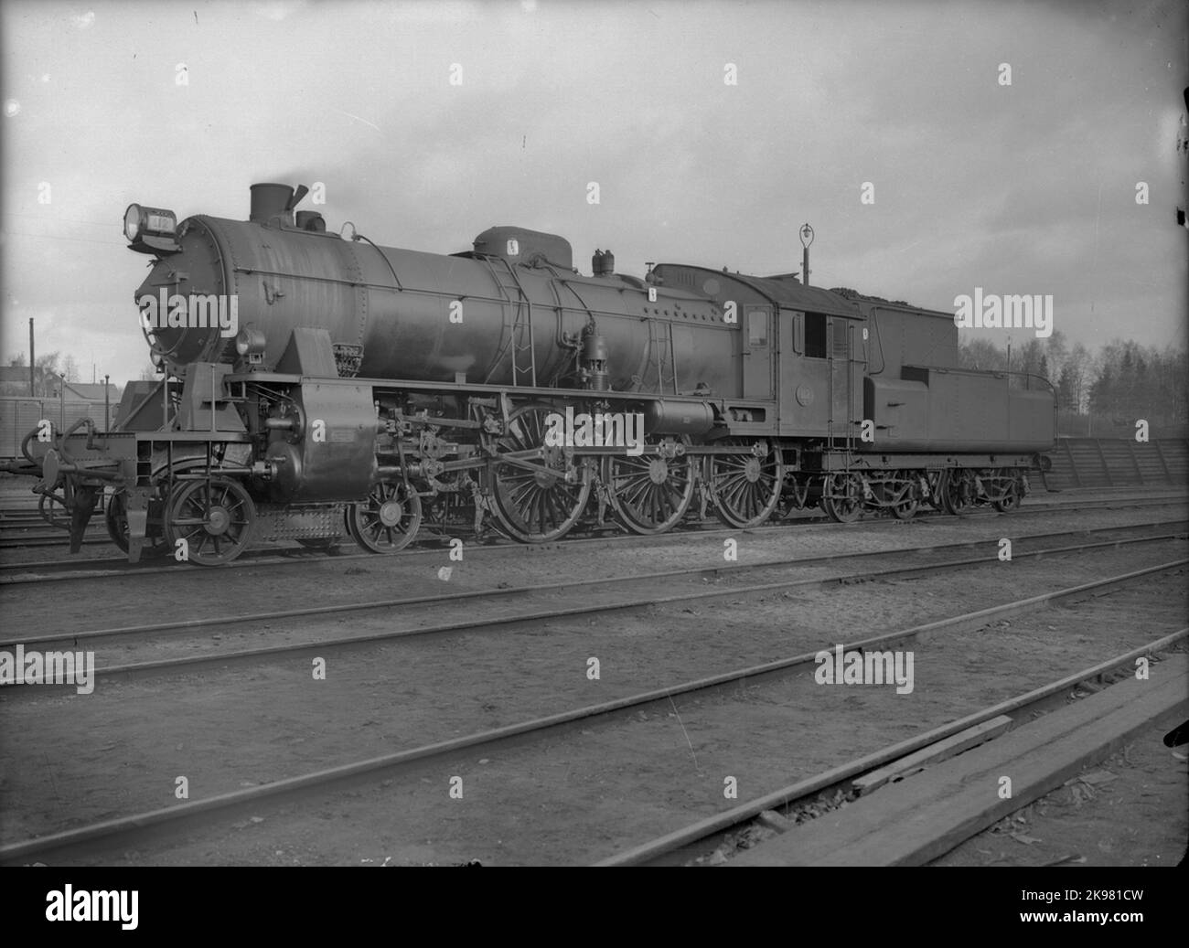 BJ H3S 112. La locomotiva è stata prodotta nel 1927 da Nohab, numero di fabbricazione 1797. La foto viene probabilmente scattata al momento della consegna. Venduto nel 1948 alle ferrovie svedesi, è stato autorizzato a letterale SJ A8 1808. Nel 1973 fu venduto il saluto ferroviario della Bergslagerna. Foto Stock