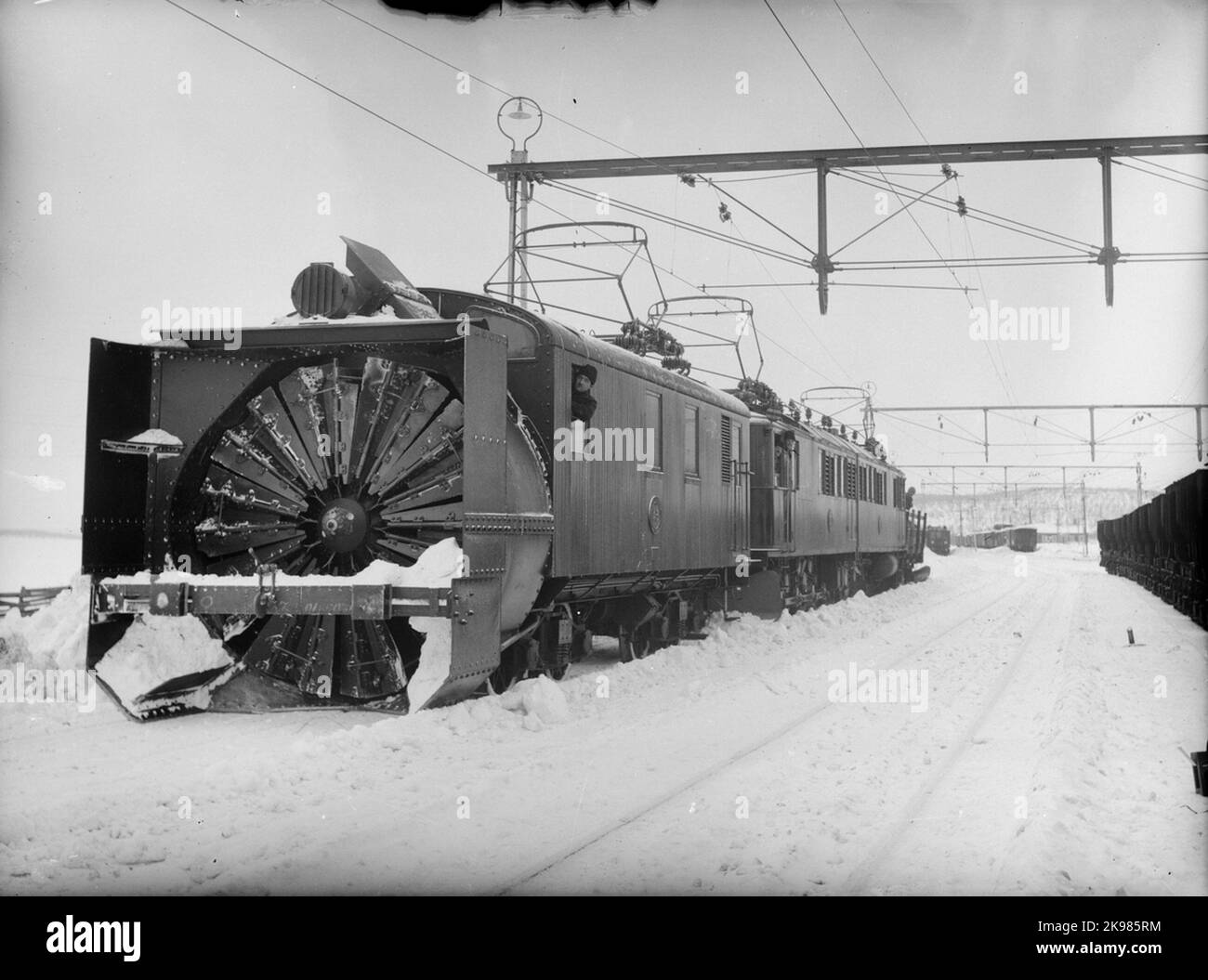 La state Railways, SJ Snowshole A3 con SJ OF. Foto Stock