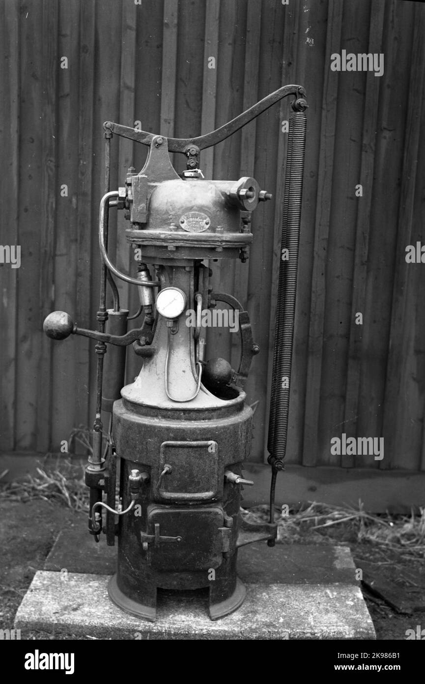 Pompa ad aria calda calorica; Museo ferroviario. Foglio n. 1200. Foto Stock