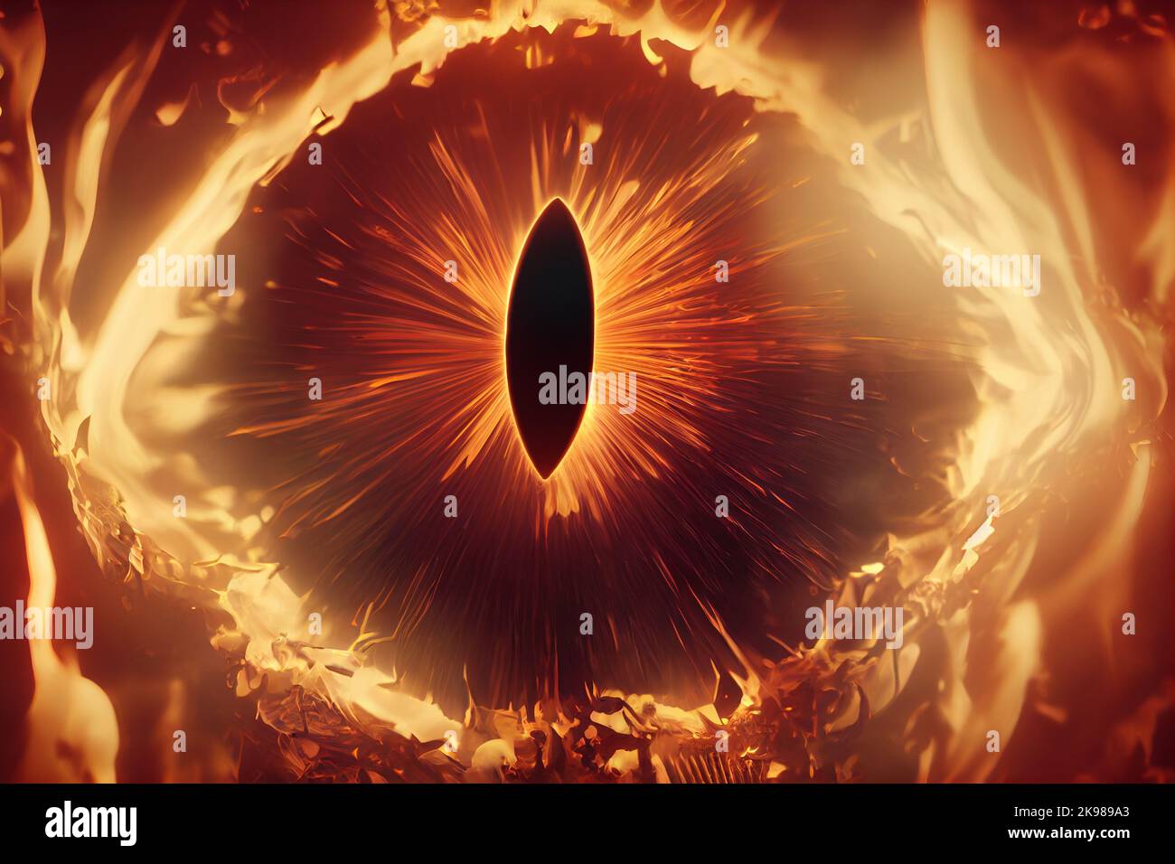 Illustrazione d'arte concettuale di tutti gli occhi di Sauron dal romanzo del  Signore degli anelli Foto stock - Alamy