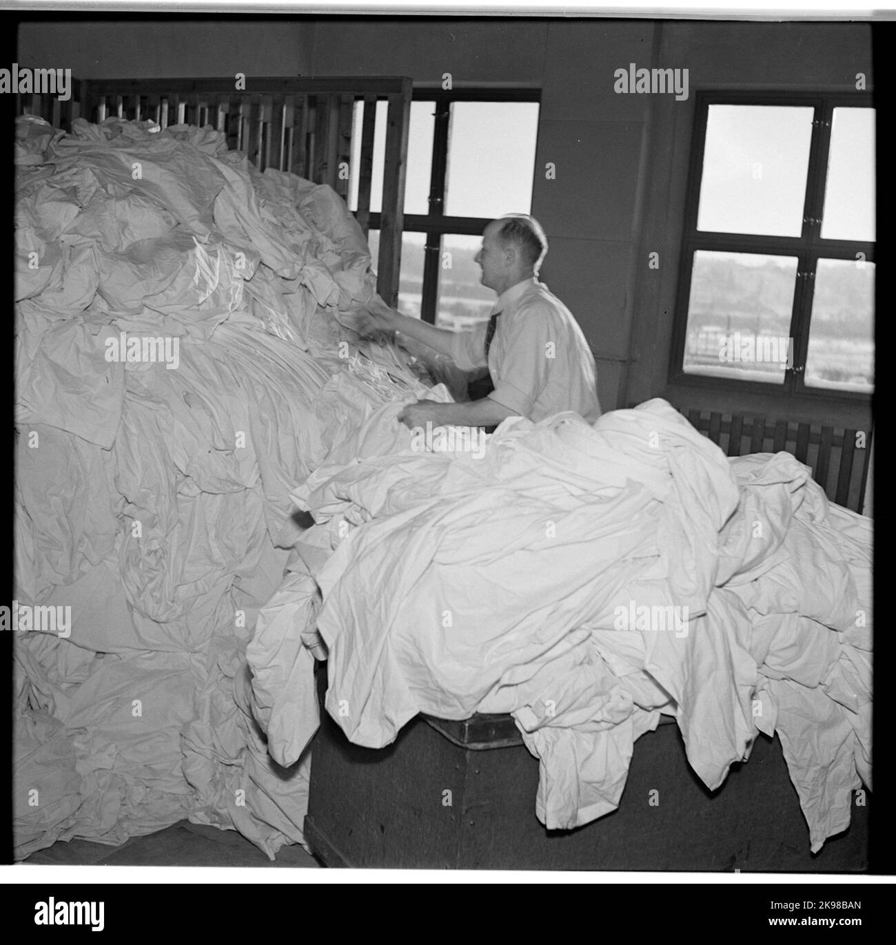 Lavanderia istituzione. Foto Stock