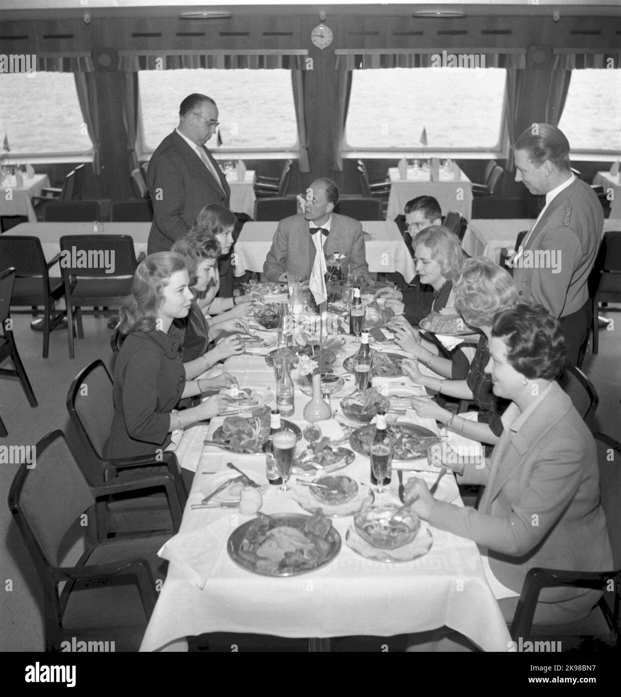 Ferrovia statale Lucia, 1958, a M/S Trelleborg Foto Stock