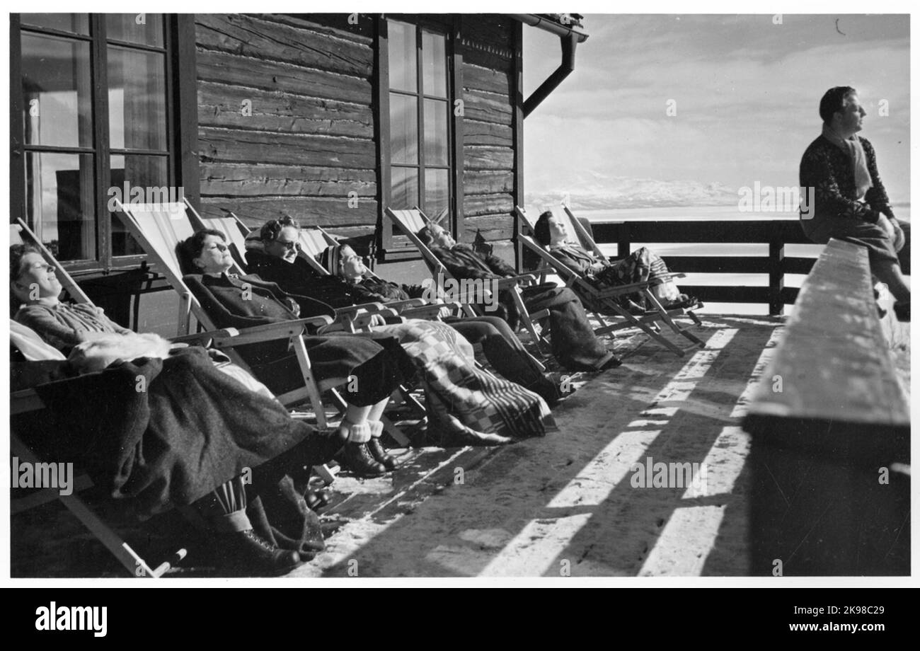 Portico di Björkliden Fjället Foto Stock