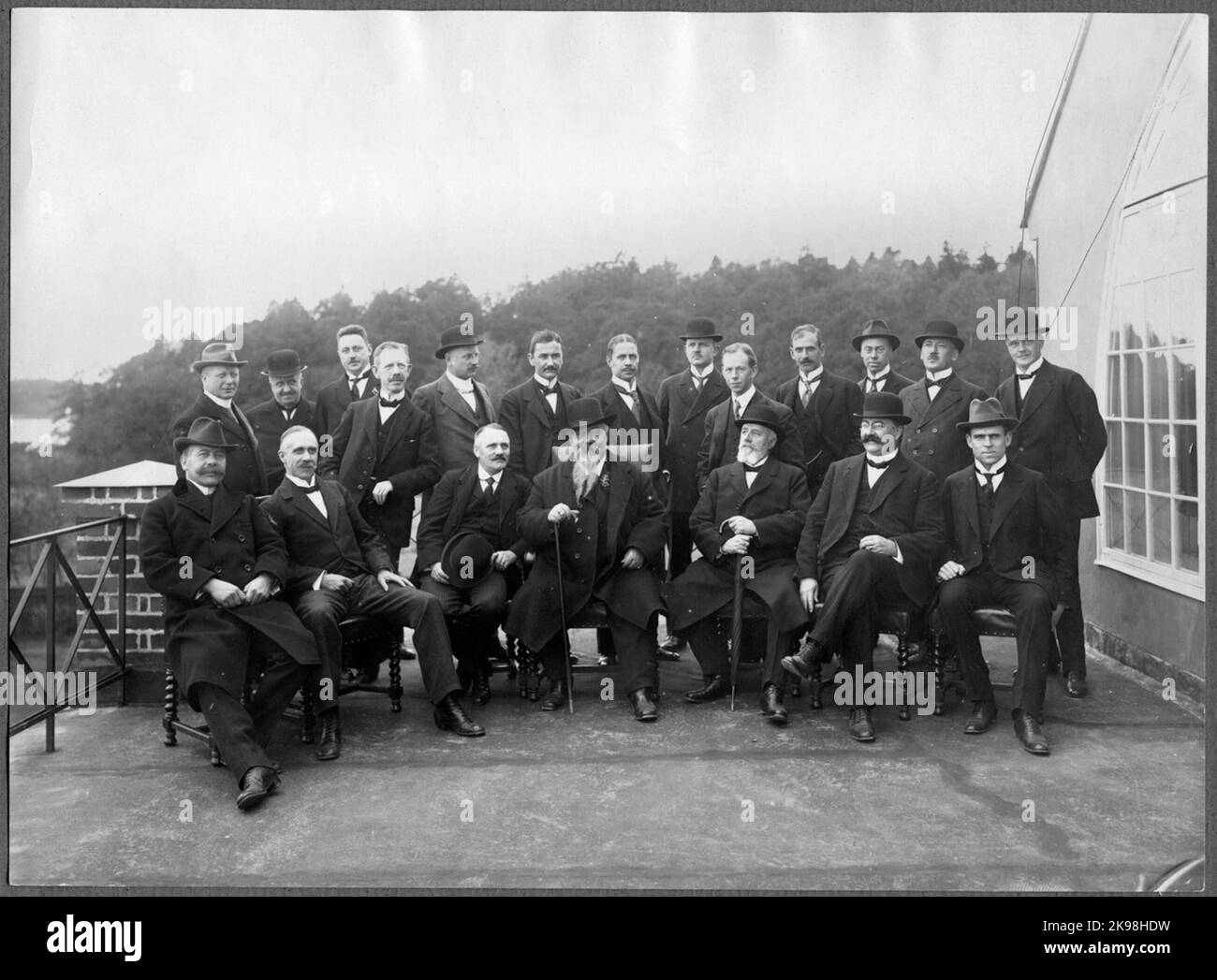 La state Railways, Ban and Machine Engineers Association in visita ad AGA, Lidingö. Foto Stock