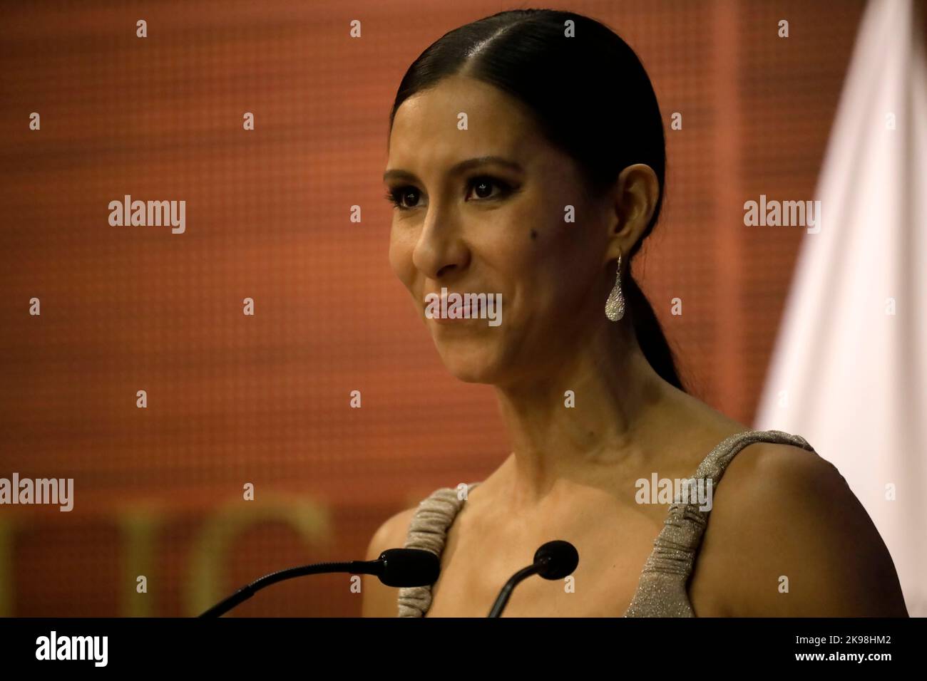 Città del Messico, Messico. 26th Ott 2022. La ballerina Elisa Carrillo Cabrera riceve un riconoscimento per la sua carriera di ballo durante una cerimonia al Senato del Messico il 26 ottobre 2022 a Città del Messico. (Credit Image: © Luis Barron/eyepix via ZUMA Press Wire) Foto Stock