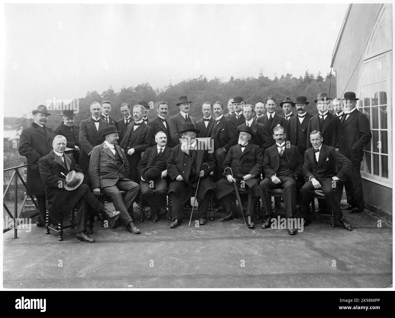 La state Railways, Ban and Machine Engineers Association in visita ad AGA, Lidingö. Foto Stock