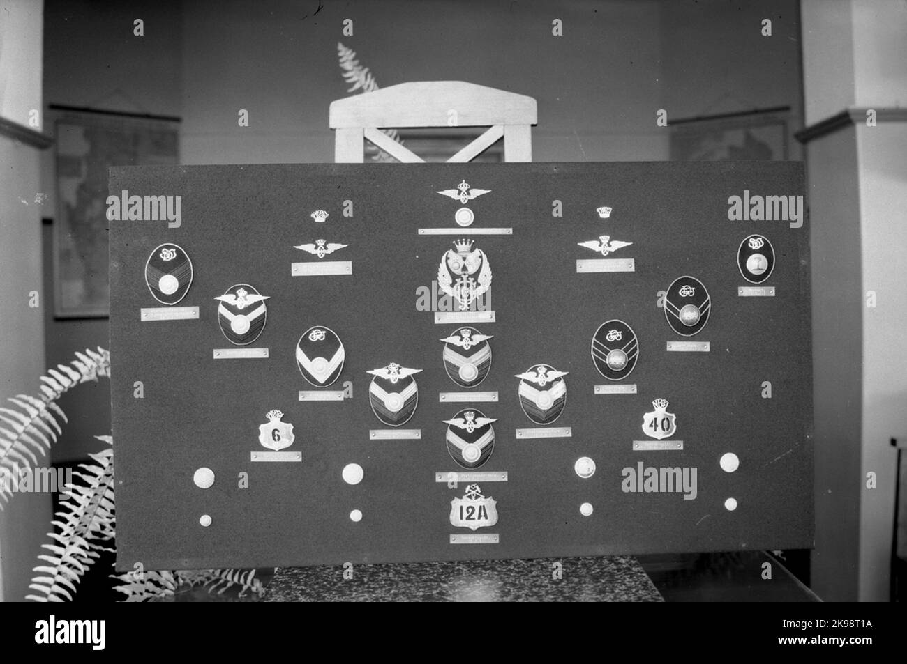 Segno uniforme SJ e non; Museo ferroviario. Foto Stock