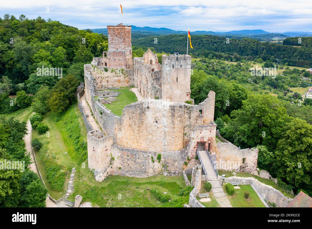 Castello di Rötteln o Burgruine Rötteln, Lörrach, Germania Foto Stock