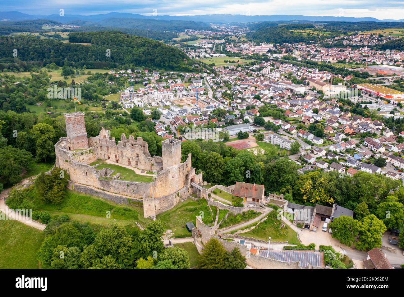 Castello di Rötteln o Burgruine Rötteln, Lörrach, Germania Foto Stock