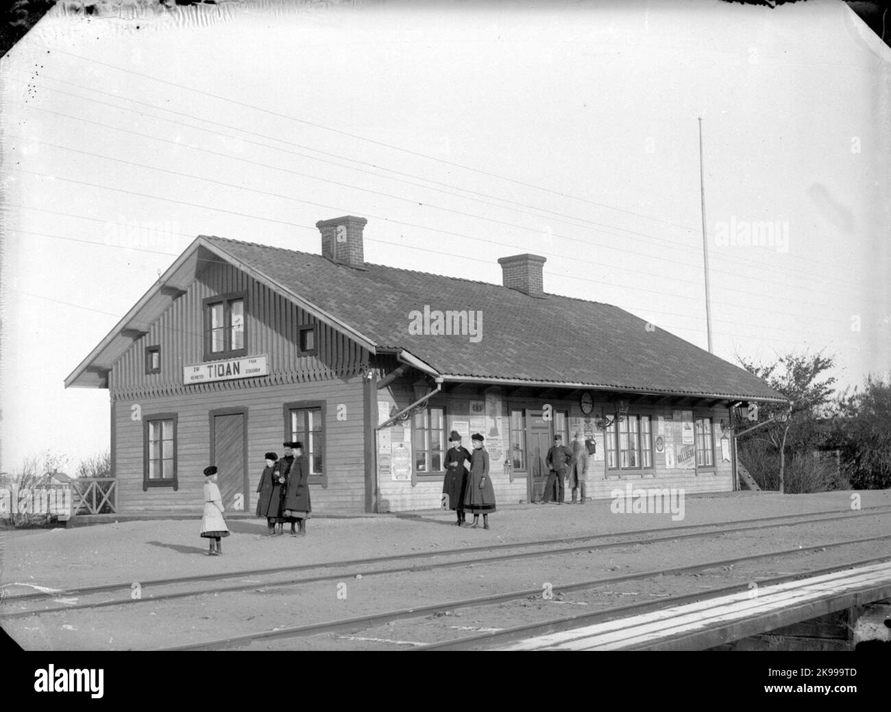 Divenne una stazione nel 1874. La casa stazione è una casa semplice, più piccola in legno, casa modello per Grimstorp. La stazione è stata aperta nel 4.10.1875 Foto Stock