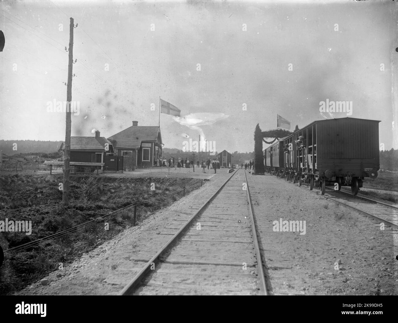 Stazione Skinnarlyngen. Foto Stock