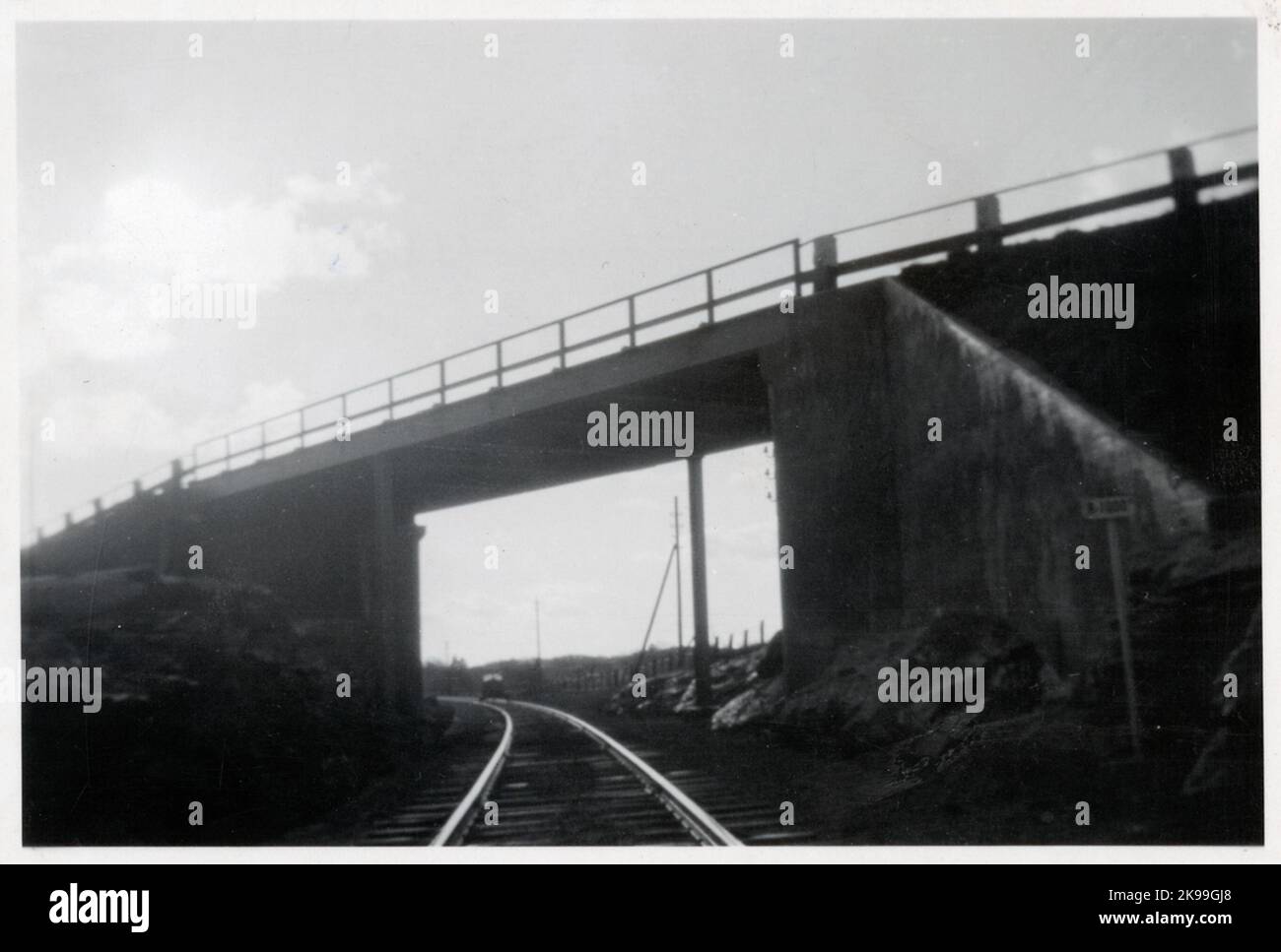 Costruzione di ponti stradali ad Halleby. Foto Stock