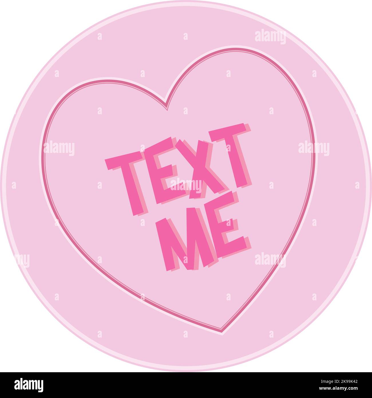 Loveheart Sweet Candy - sia illustrazione felice del vettore del messaggio Illustrazione Vettoriale