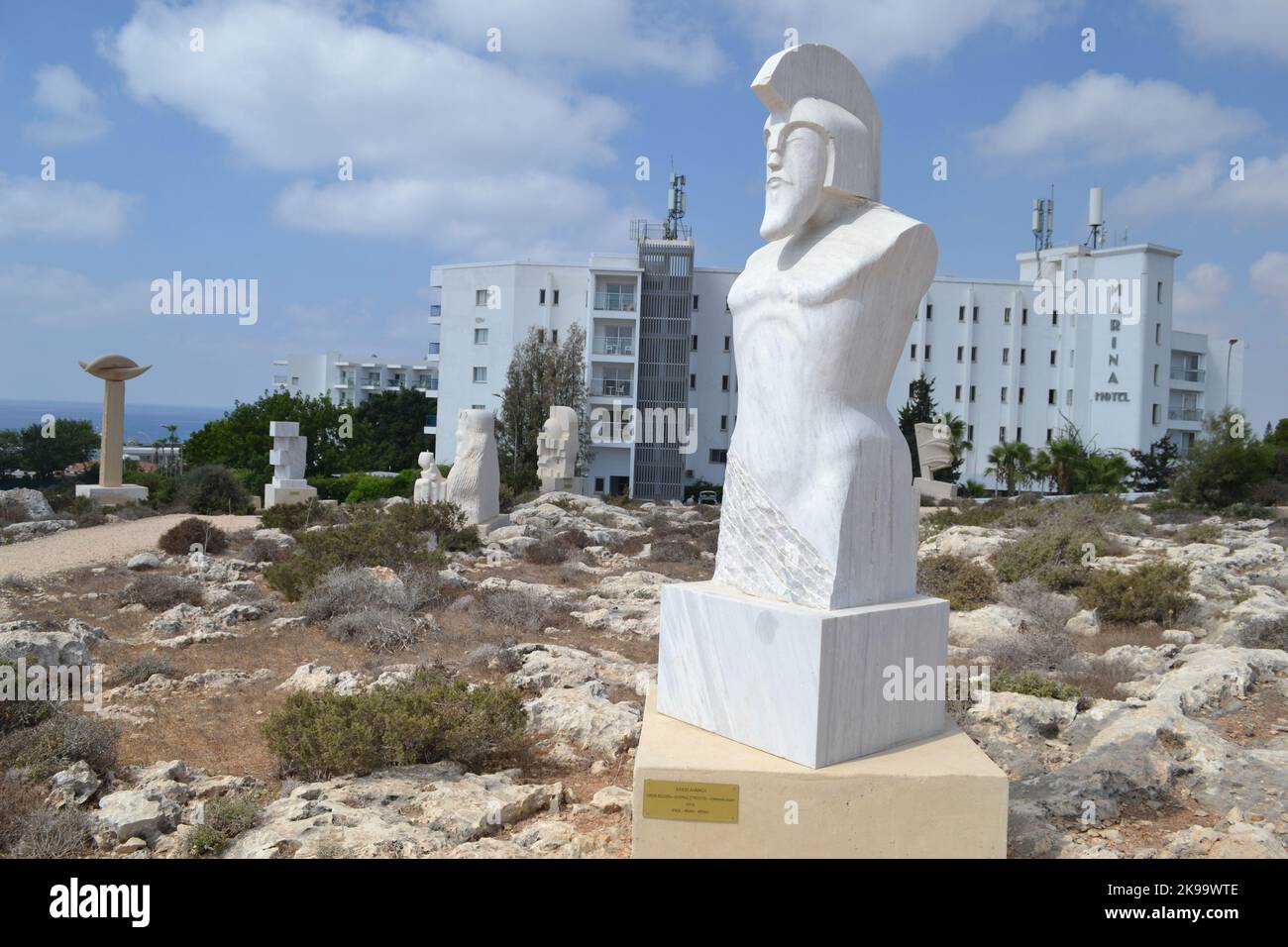 Soldato greco di Saeid Ahmadi Ayia Napa Parco Internazionale di scultura cipro Foto Stock