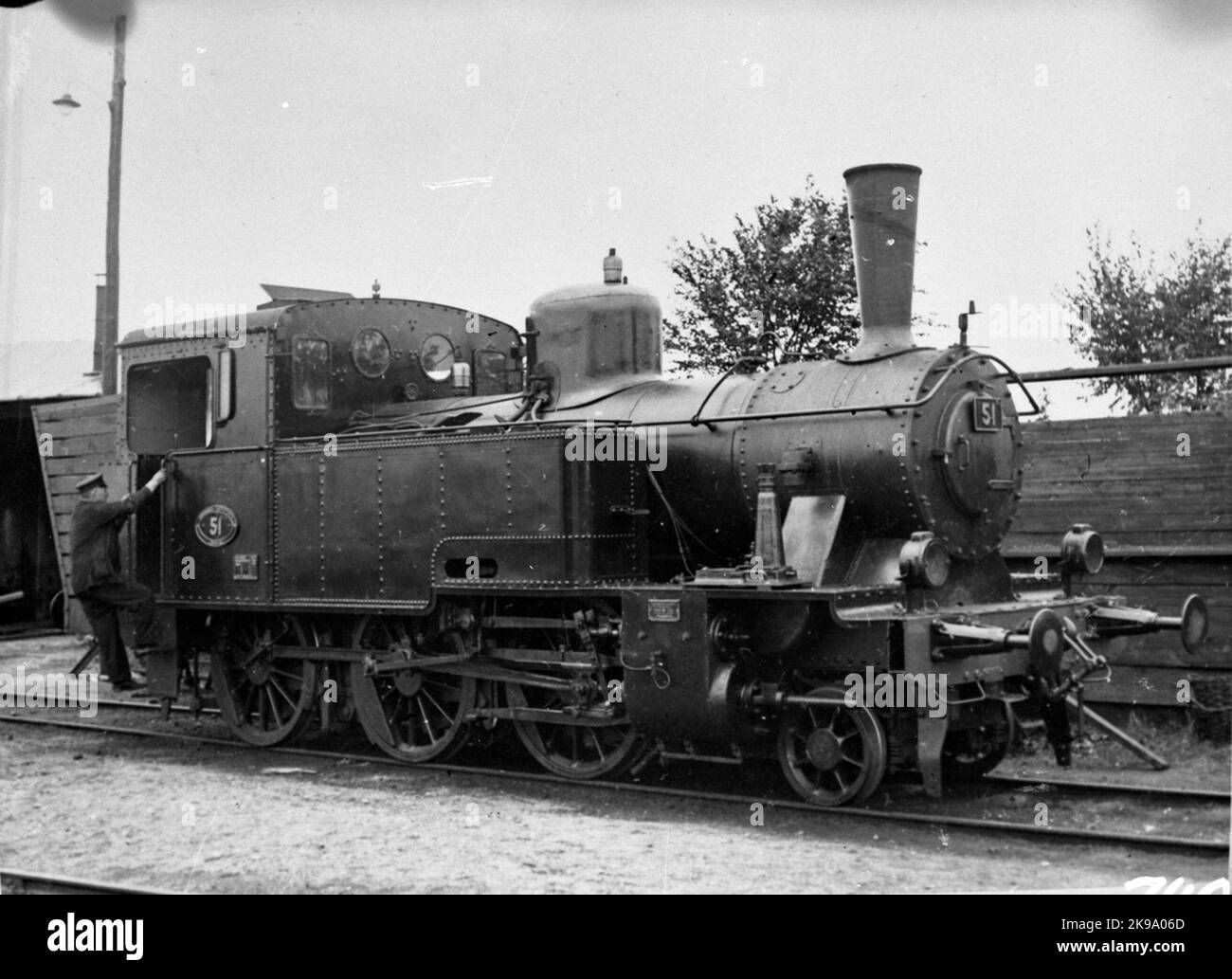 Böinge - ferrovia di Östratorp, locomotiva curva 51 Foto Stock