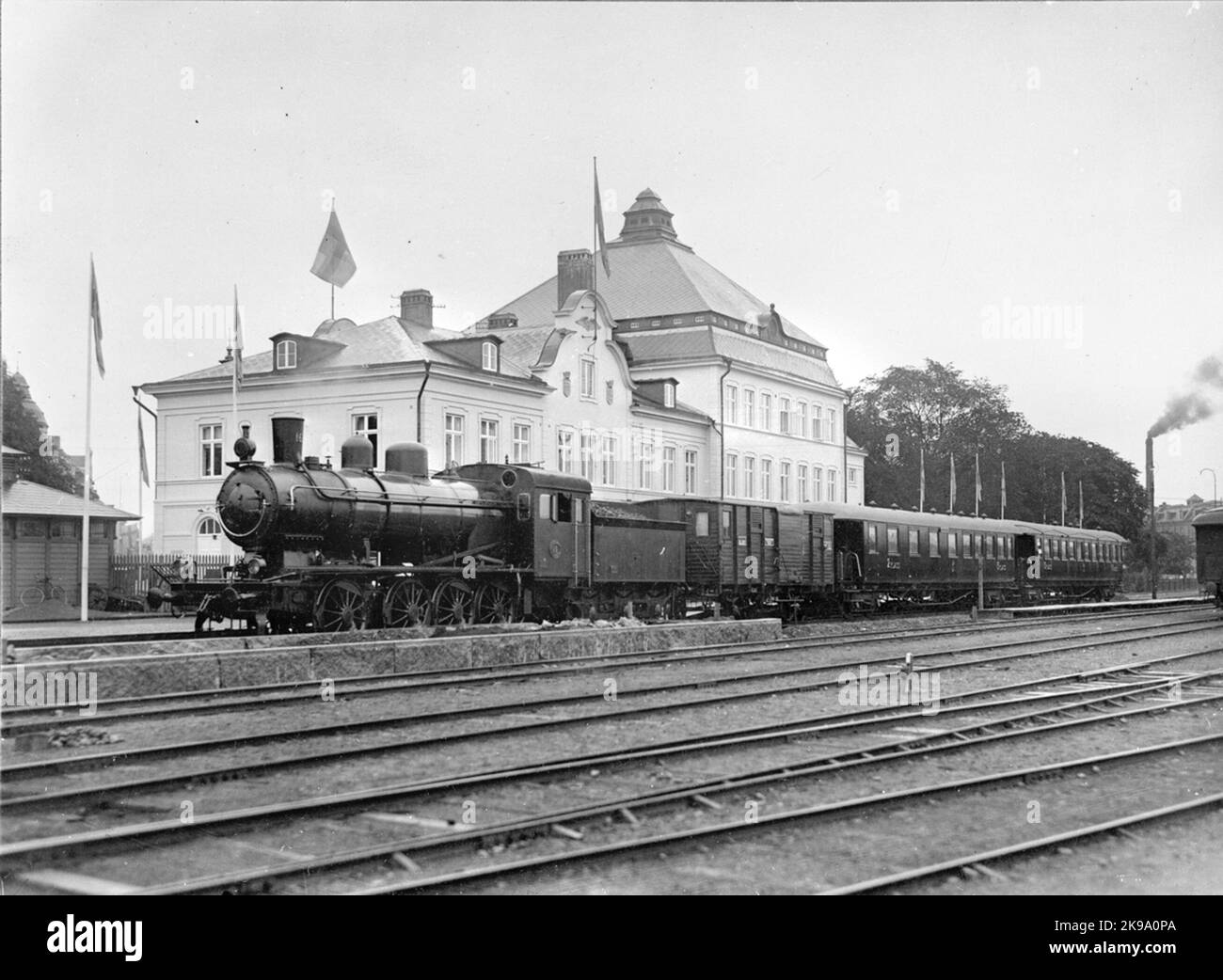KJ Lok e 16 Kalmar ferrovia costruita nel 1917, 1940 a SJ E5 1536, abolita nel 1970 Foto Stock