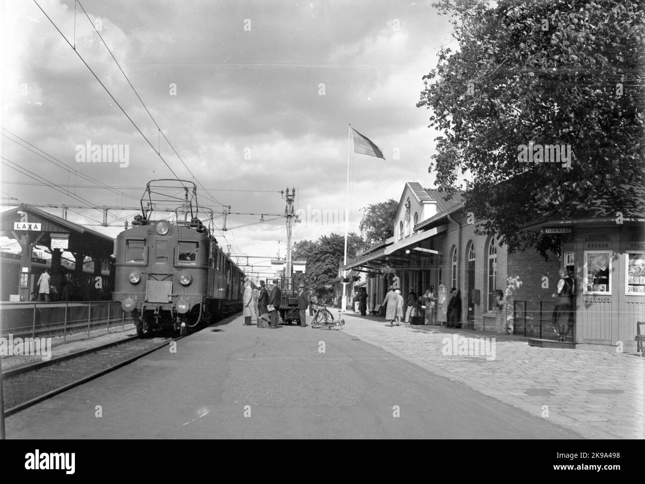 La prima casa della stazione fu trasferita a Sörby nel 1867. Fu poi sostituito da una più grande casa di pietra a un piano in occasione della linea principale NV. La stazione omb. Nel 1929, la stazione è stata costruita nel 1862 e da allora non è stata intrapresa alcuna importante ricostruzione della casa della stazione. La stazione ha un ristorante e notte -turnsalsj DK 414 Foto Stock