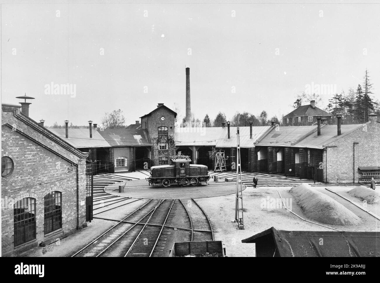 State Railways, SJ UB 163 sul giradischi. Lokstallet Foto Stock