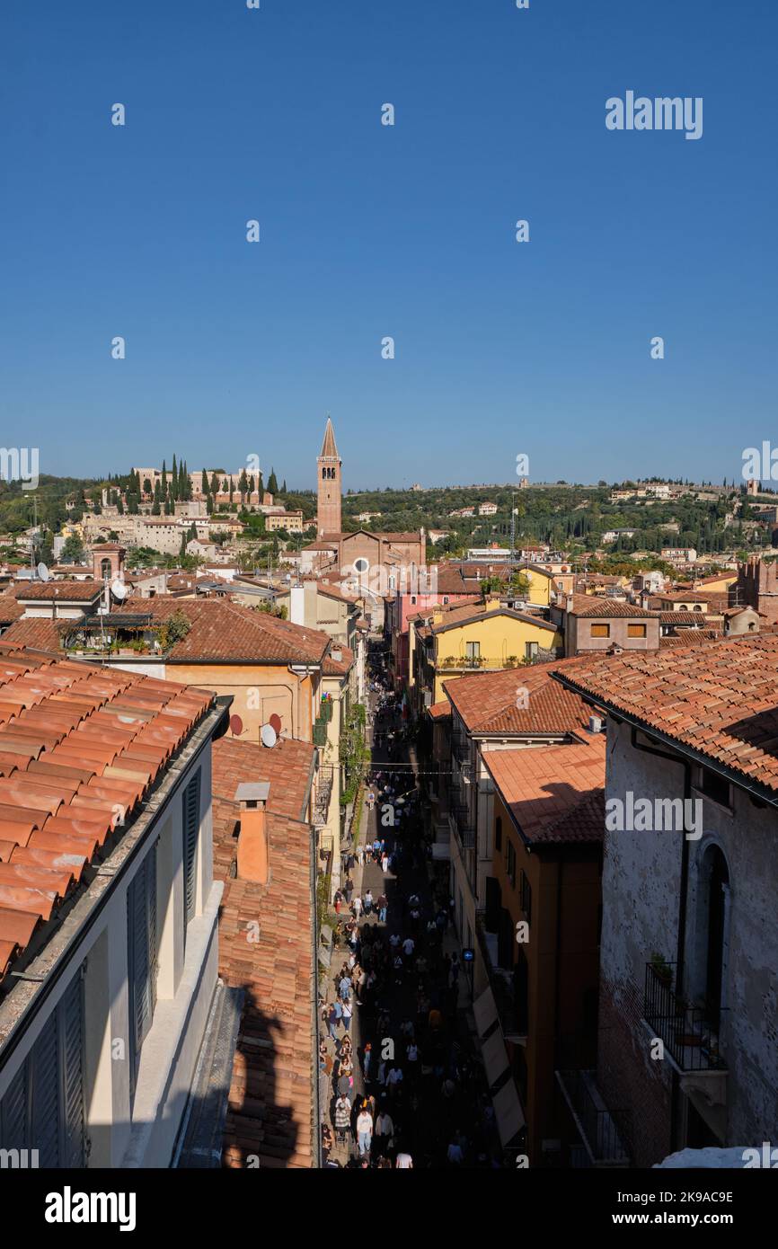 Vista sul centro di Verona Foto Stock