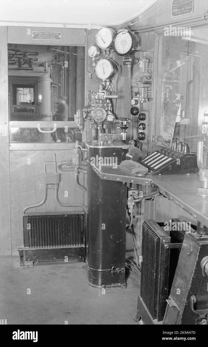 State Railways, SJ F 602. Sedile di guida. Foto Stock